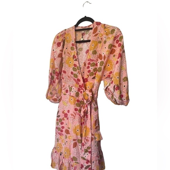 ByTiMo Floral Ruffle Wrap Dress - Picture 3 of 5